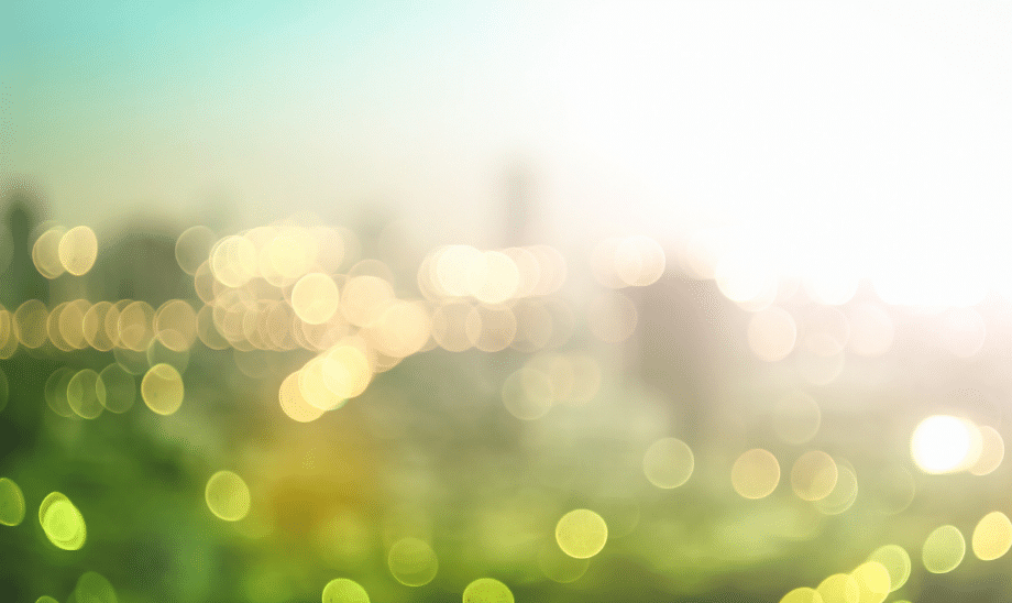 Soft Focus City Lights at Sunset with Bokeh Effect